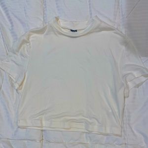 Plan white crop top